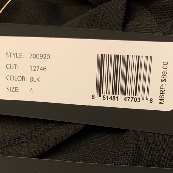 AUTHENTIC BEBE COLD SHOULDER BLACK ROMPER NWT SZ4 - Picture 3 of 3